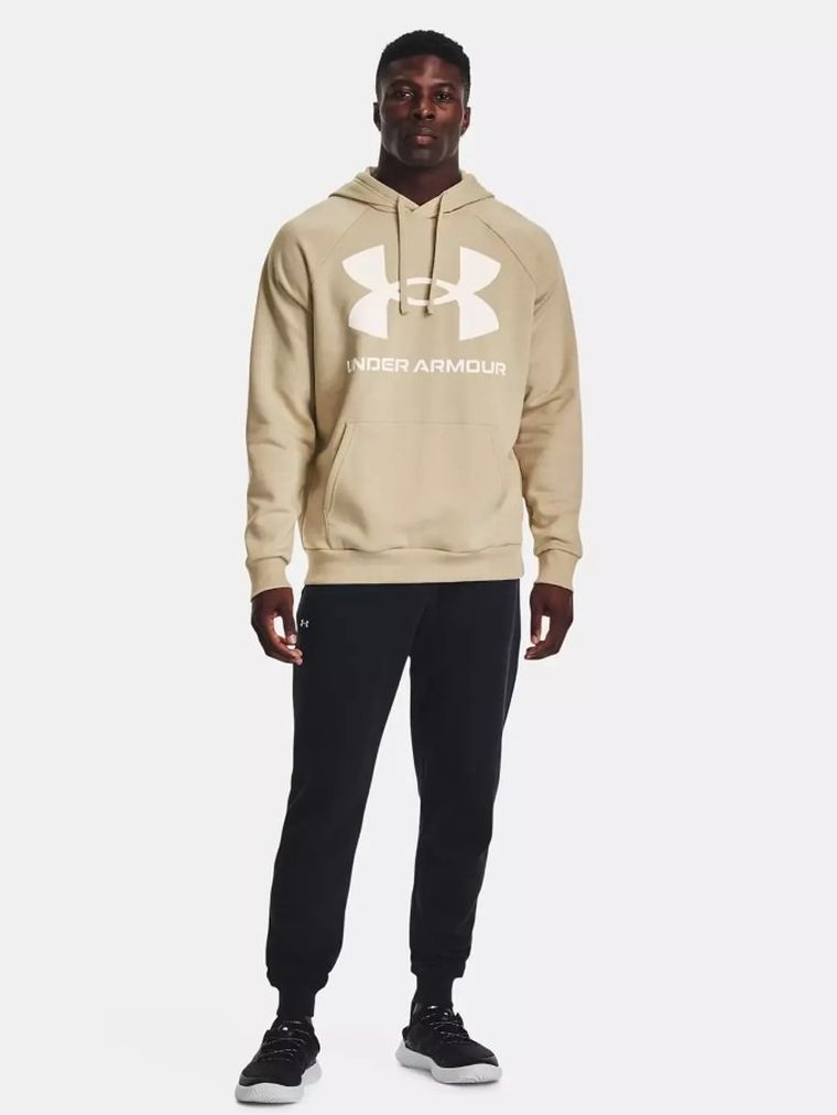Bluza męska z kapturem, beżowa, Under Armour