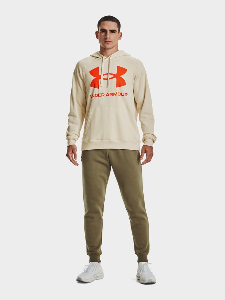 Bluza męska z kapturem, beżowa, Under Armour