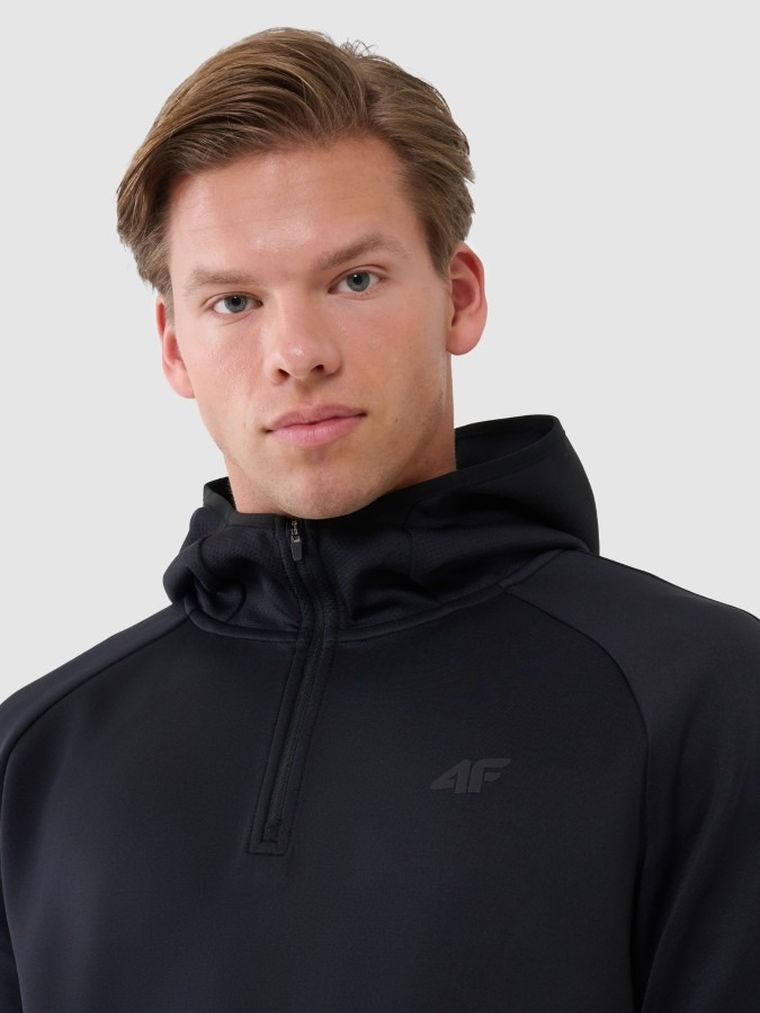 Bluza męska z kapturem, czarna, 4F