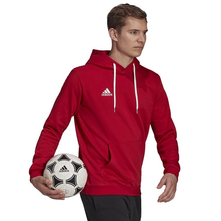 Bluza męska z kapturem, czerwona, Adidas Entrada 22 Hoody