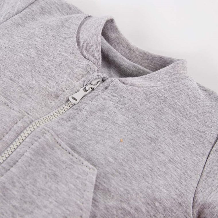 Bluza niemowlęca, rozpinana, szara, Eevi