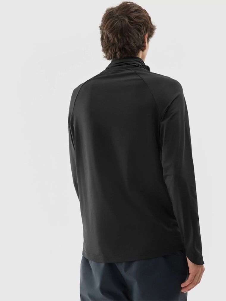 Bluza termoaktywna męska, komin, czarna, 4F