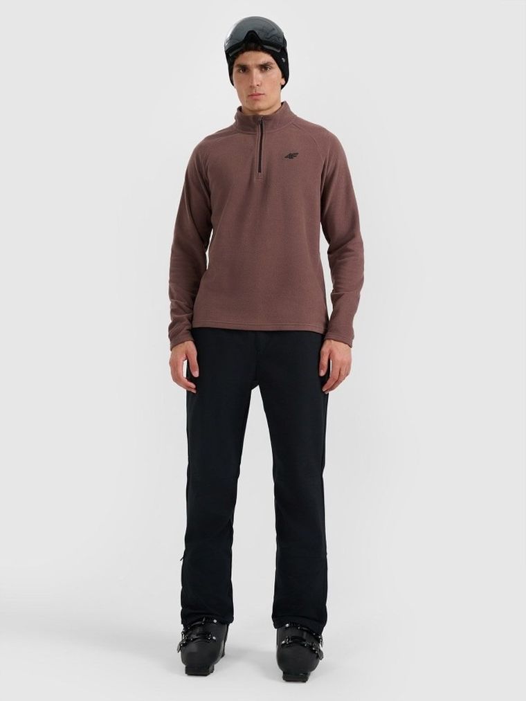 Bluza termoaktywna męska, polarowa, brązowa, 4F