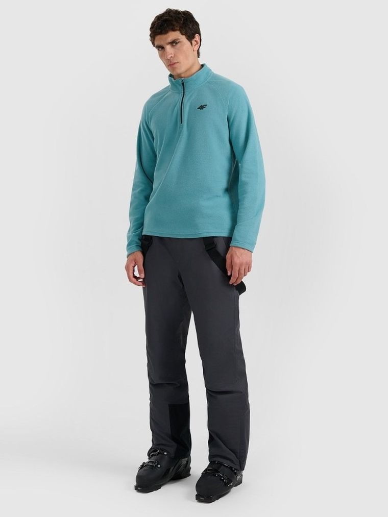Bluza termoaktywna męska, polarowa, turkusowa, 4F