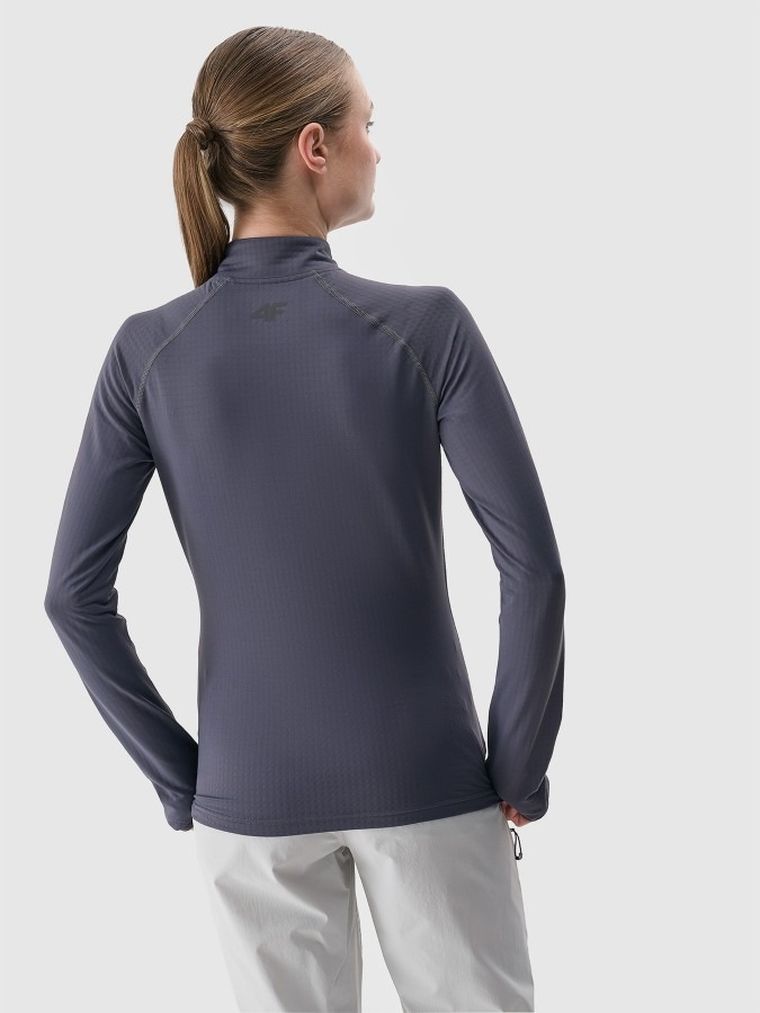 Bluza trekkingowa damska, szara, 4F