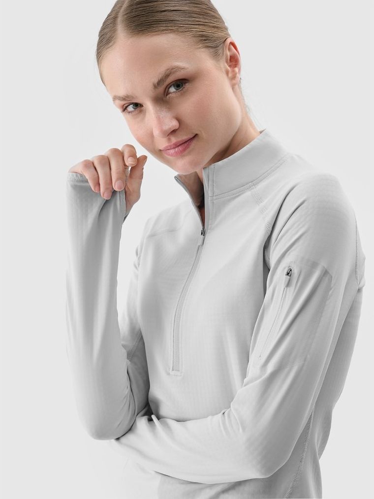 Bluza trekkingowa damska, szara, 4F