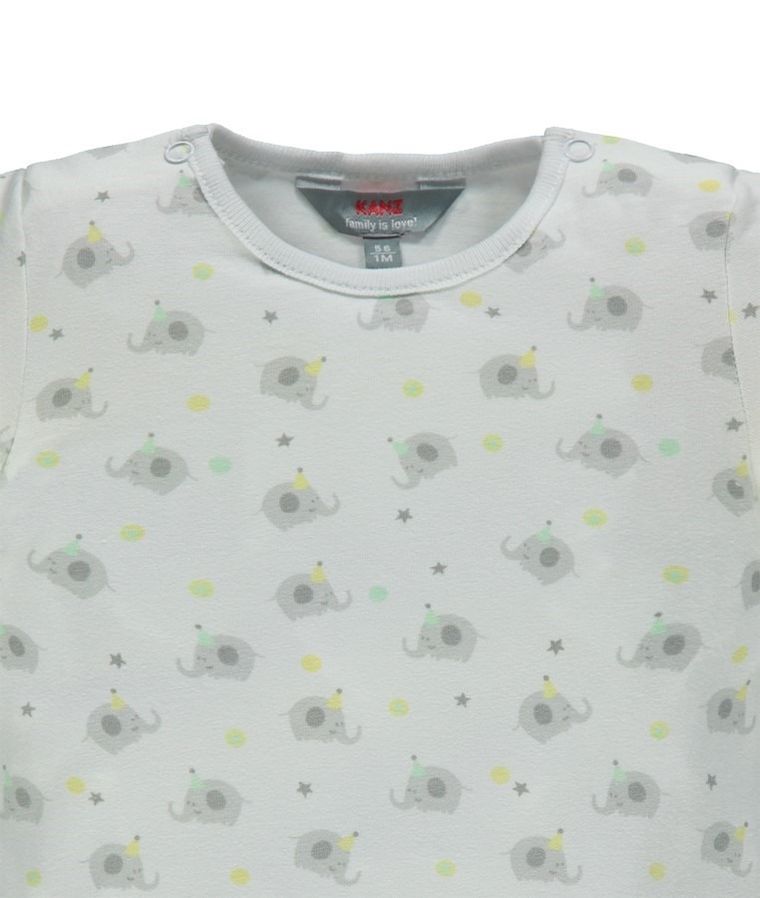 Bluzka chłopięca z długim rękawem, biała, Kanz