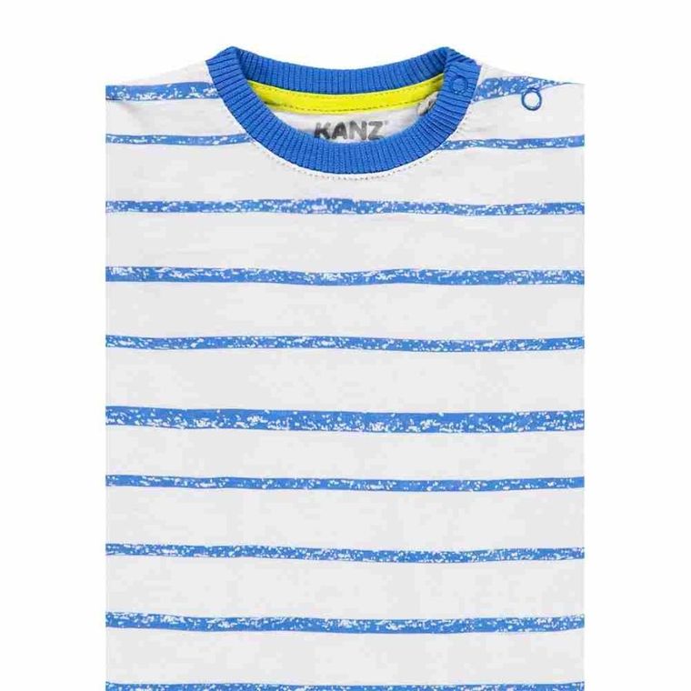 Bluzka chłopięca z długim rękawem, biała, Kanz