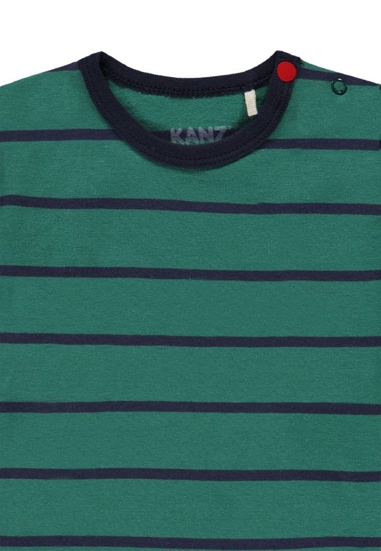 Bluzka chłopięca z długim rękawem, ciemnozielona, Kanz