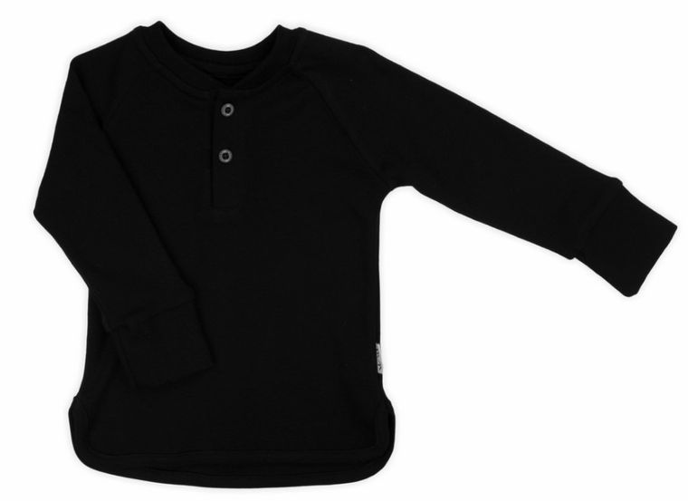 Bluzka chłopięca z długim rękawem, czarna, Nicol