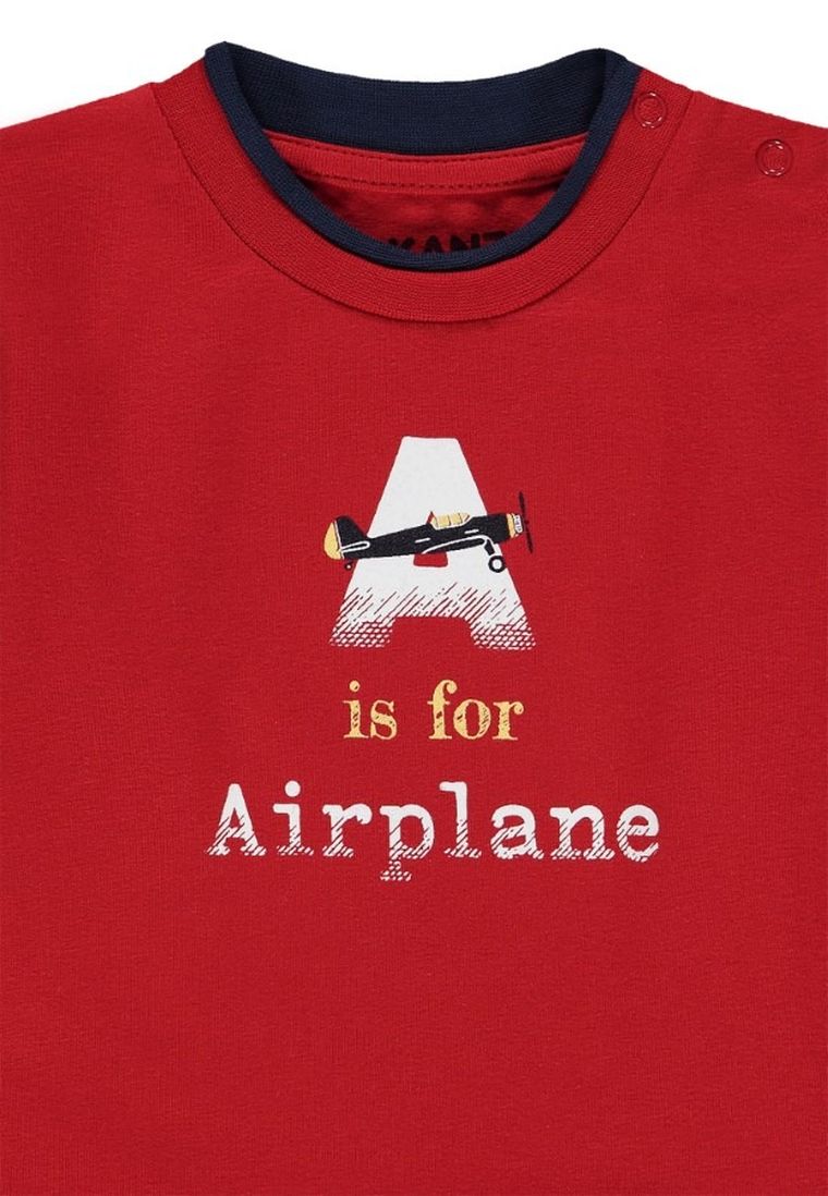 Bluzka chłopięca z długim rękawem, czerwona, Kanz