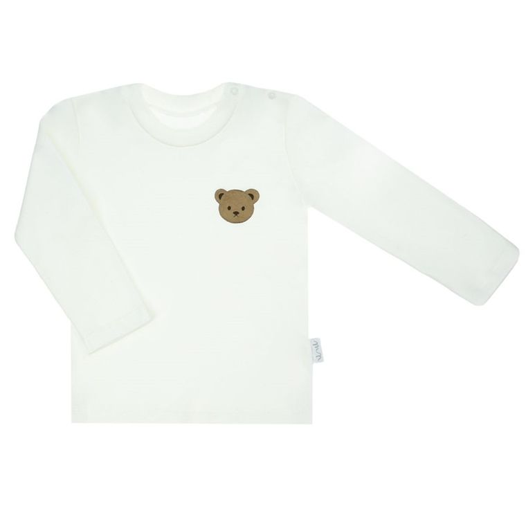 Bluzka chłopięca z długim rękawem, ecru, Nicol