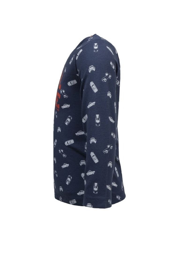 Bluzka chłopięca z długim rękawem, granatowa, Lief