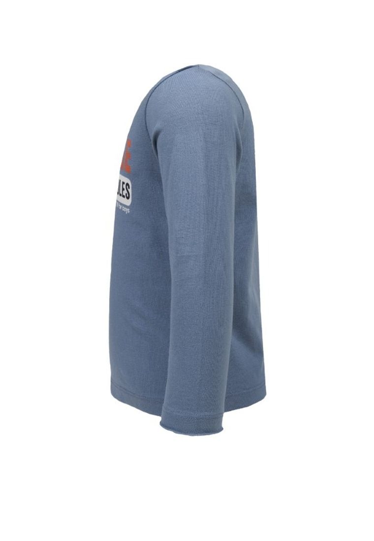 Bluzka chłopięca z długim rękawem, niebieska, Lief