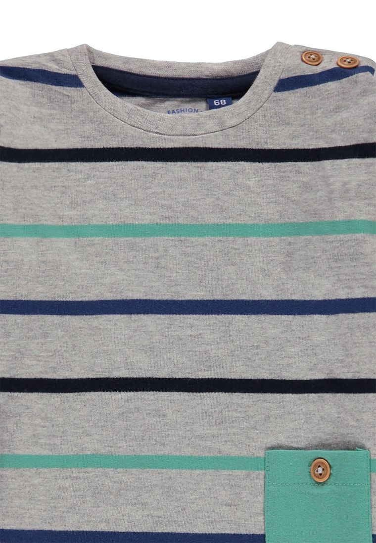 Bluzka chłopięca z długim rękawem, szara, Tom Tailor