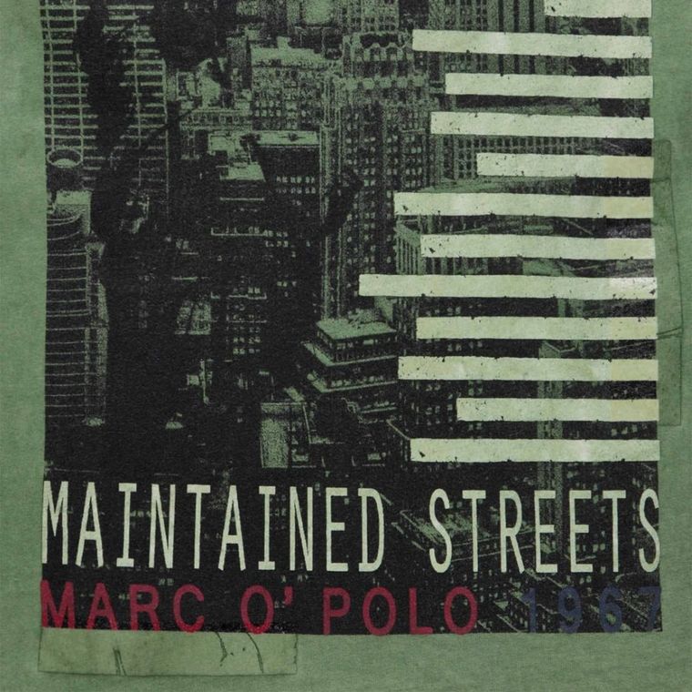 Bluzka chłopięca z długim rękawem, zielona, Marc O'Polo