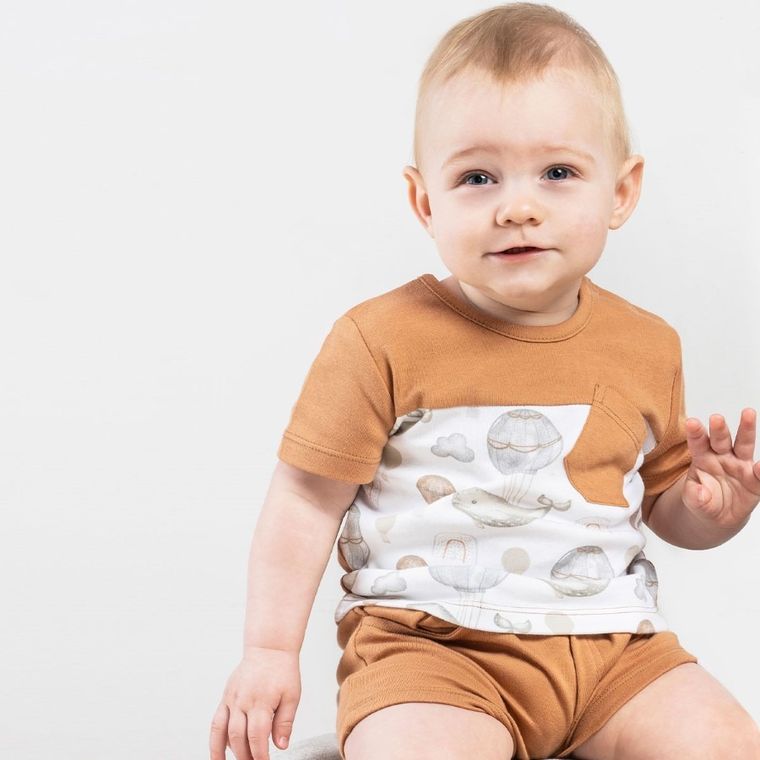 Bluzka chłopięca z krótkim rękawem, biała, Nicol