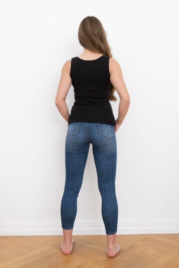 Bluzka damska bez rękawów, czarna, Ibiza, Italian Fashion