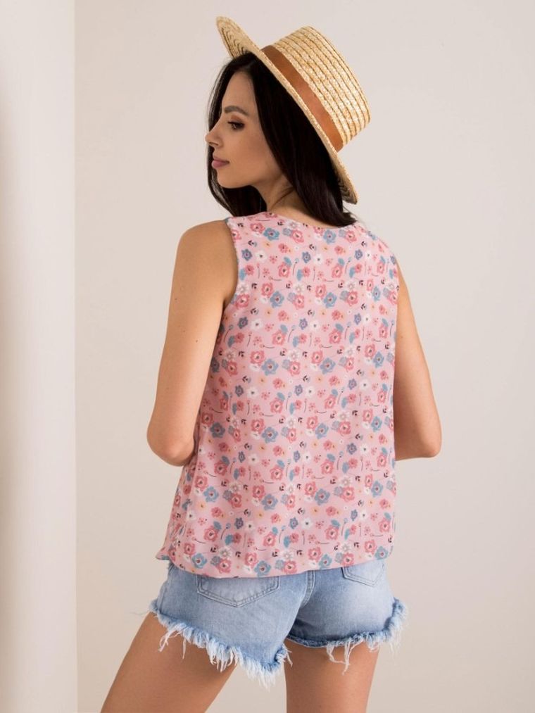 Bluzka damska bez rękawów, różowa, Sublevel