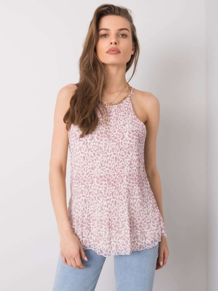 Bluzka damska na ramiączka, fioletowa, Sublevel