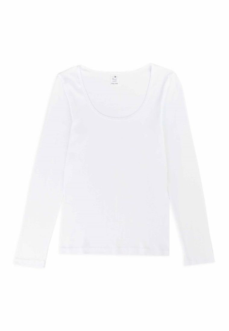 Bluzka damska z długim rękawem, biała, Golden Queen