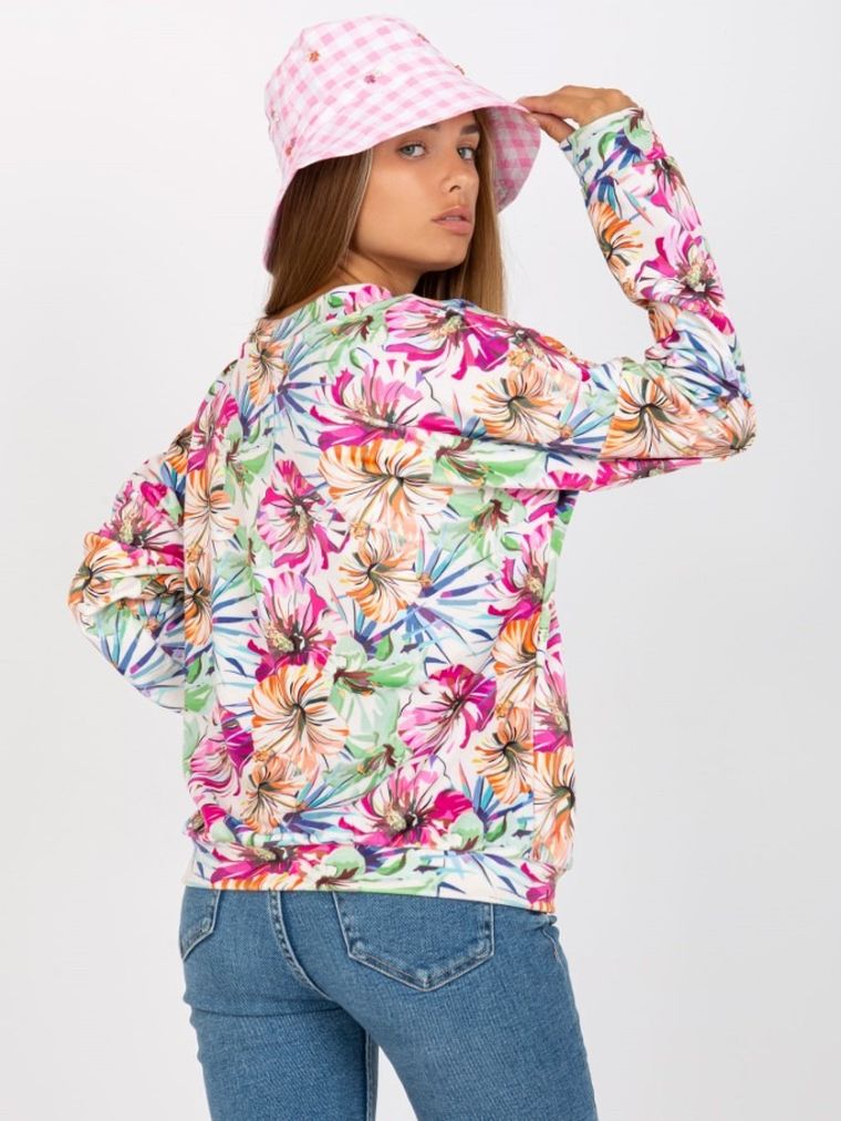 Bluzka damska z długim rękawem, ecru, Rue Paris