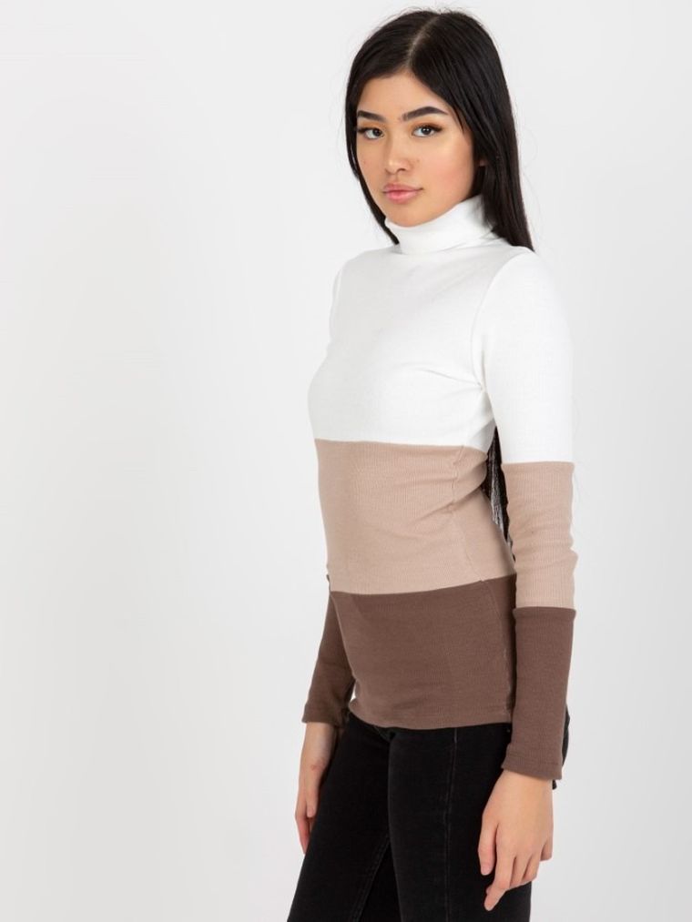 Bluzka damska z długim rękawem, mix, Rue Paris