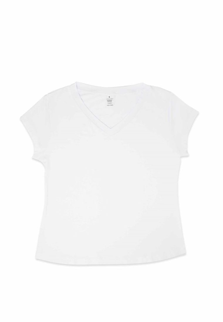 Bluzka damska z krótkim rękawem, biała, Golden Queen