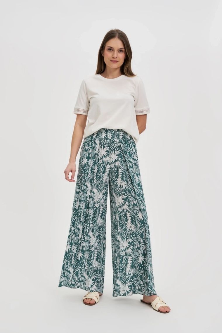 Bluzka damska z krótkim rękawem, biała, Moodo