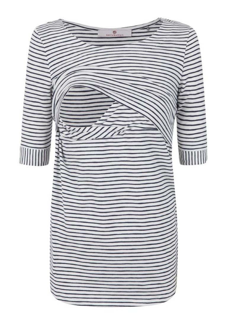 Bluzka damska z krótkim rękawem, ciążowa, biała, Bellybutton