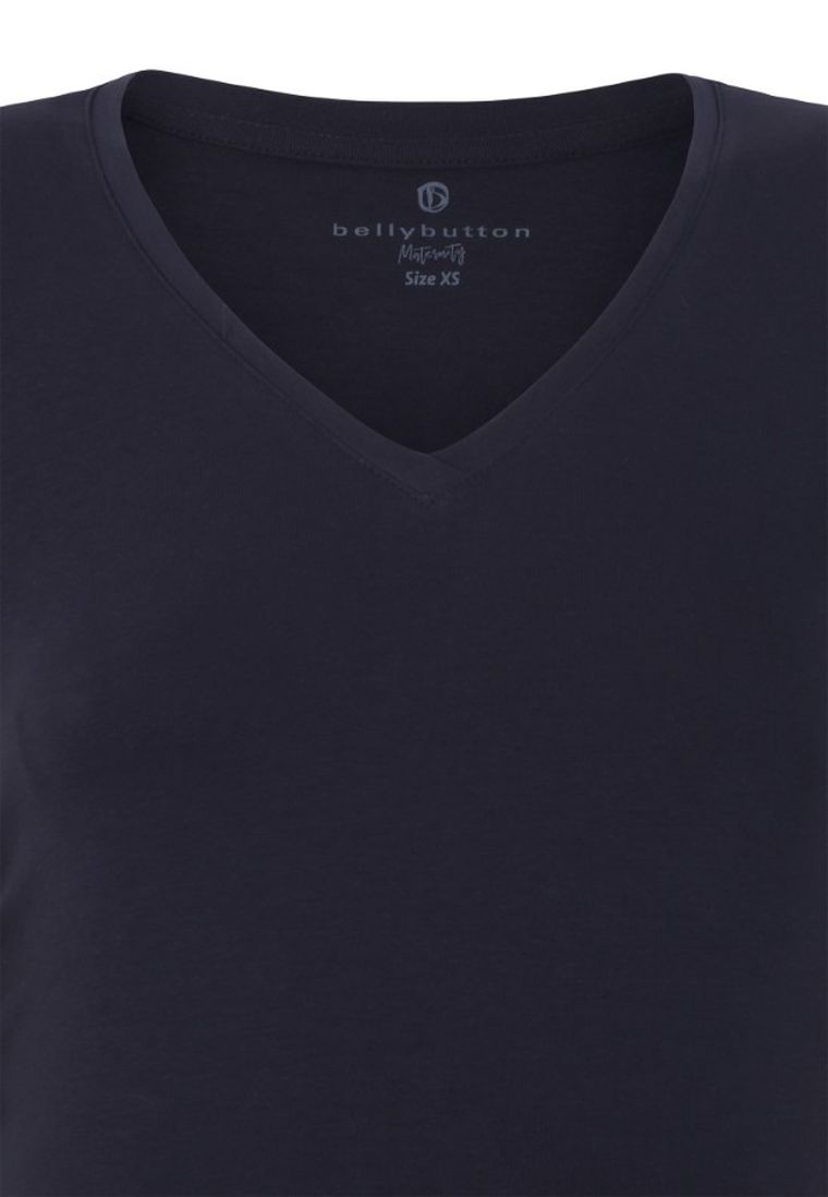 Bluzka damska z krótkim rękawem, ciążowa, granatowa, Bellybutton