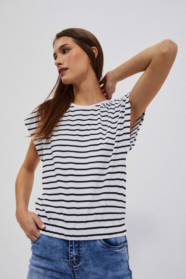 Bluzka damska z krótkim rękawem, mix, Moodo