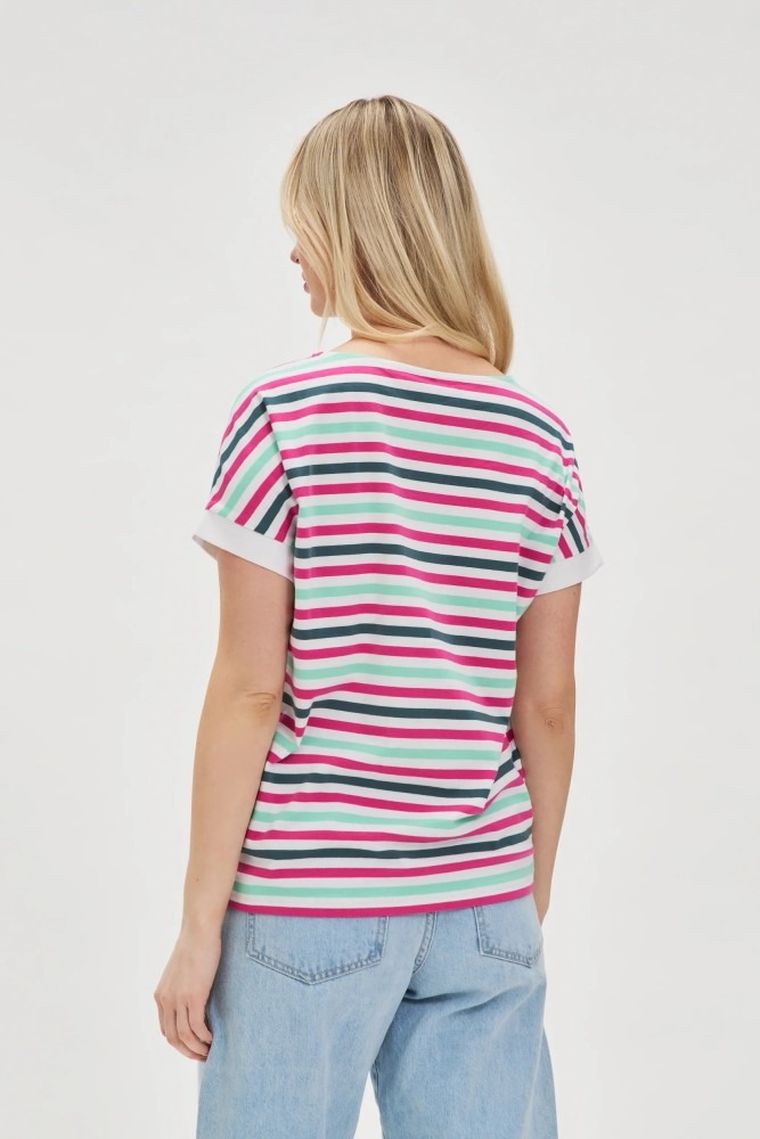 Bluzka damska z krótkim rękawem, mix, Moodo