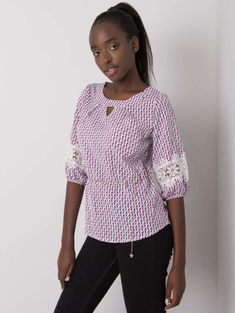 Bluzka damska z rękawem 3/4, mix, Lakerta