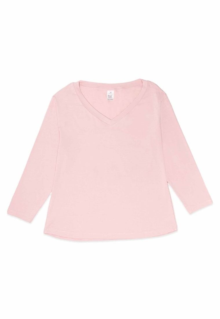 Bluzka damska z rękawem 3/4, różowa, Golden Queen