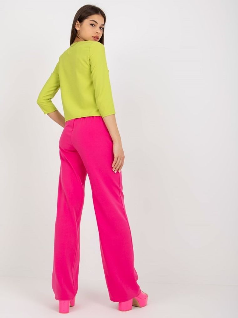 Bluzka damska z rękawem 3/4, zielona, Lakerta