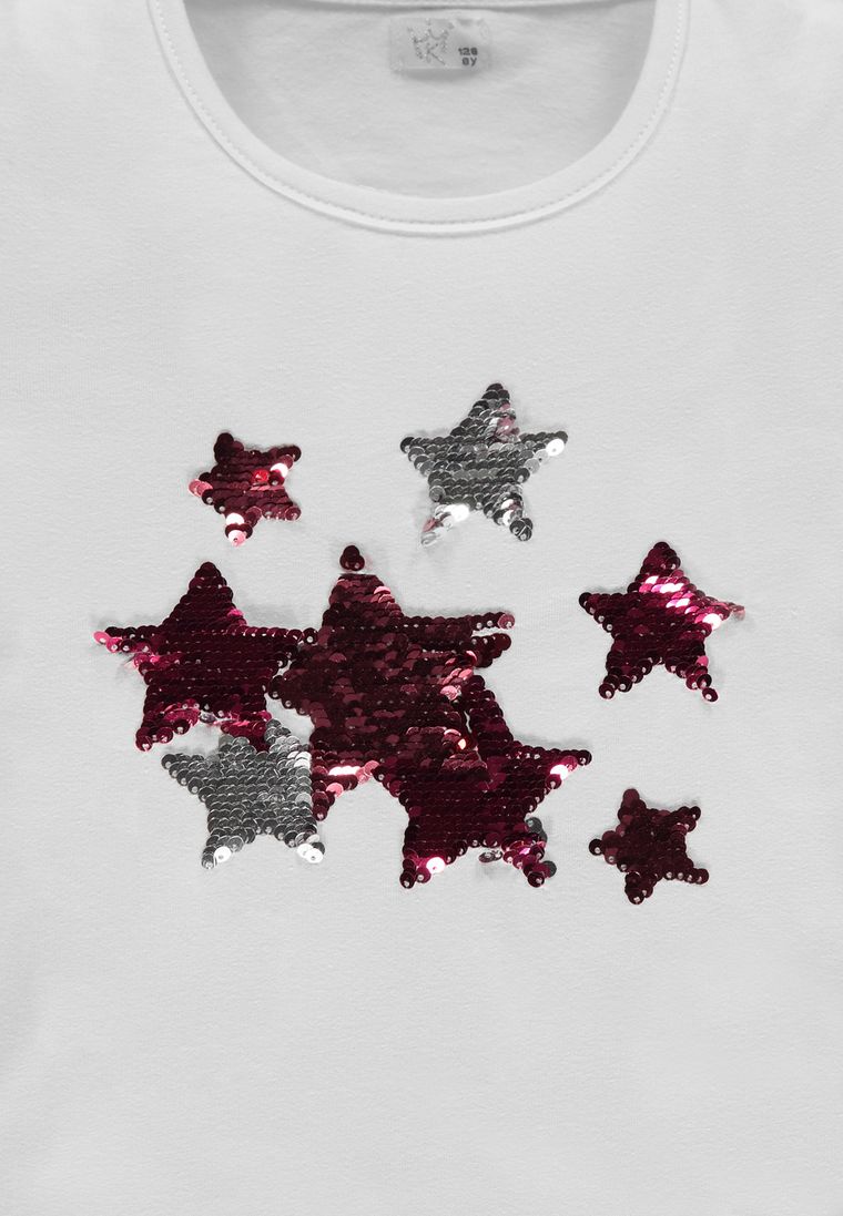 Bluzka dziewczęca z długim rękawem, biała, Königsmuhle