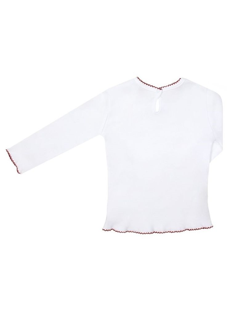 Bluzka dziewczęca z długim rękawem, biała, Nicol