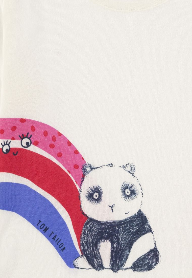 Bluzka dziewczęca z długim rękawem, biała, Tom Tailor