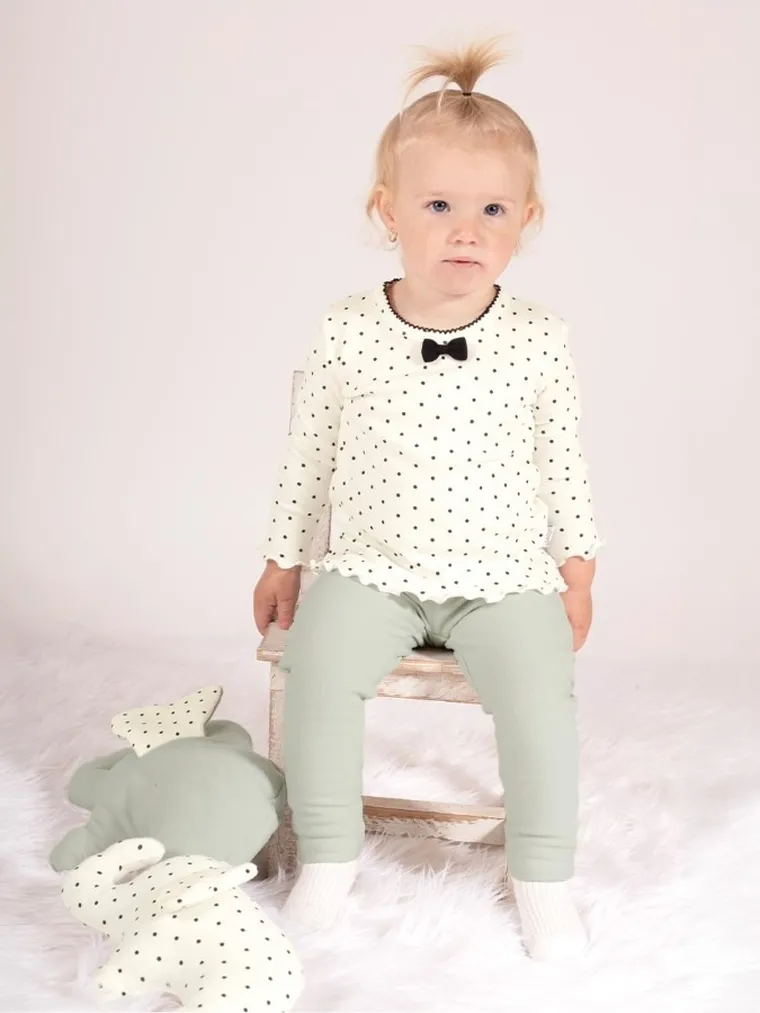 Bluzka dziewczęca z długim rękawem, ecru, Nicol