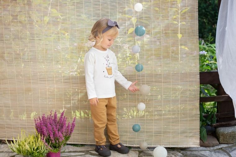 Bluzka dziewczęca z długim rękawem, ecru, Pinokio