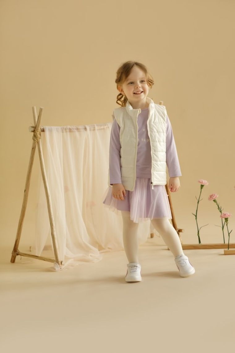 Bluzka dziewczęca z długim rękawem, fioletowa, Pinokio