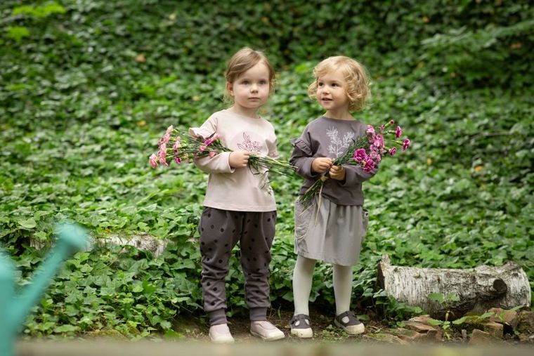 Bluzka dziewczęca z długim rękawem, grafitowa, Pinokio