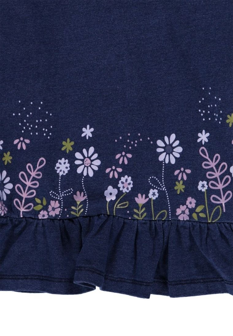 Bluzka dziewczęca z długim rękawem, granatowa, Kanz