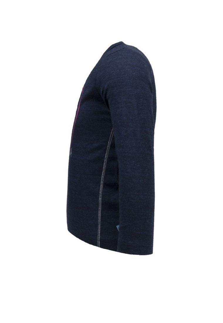 Bluzka dziewczęca z długim rękawem, granatowa, Lief