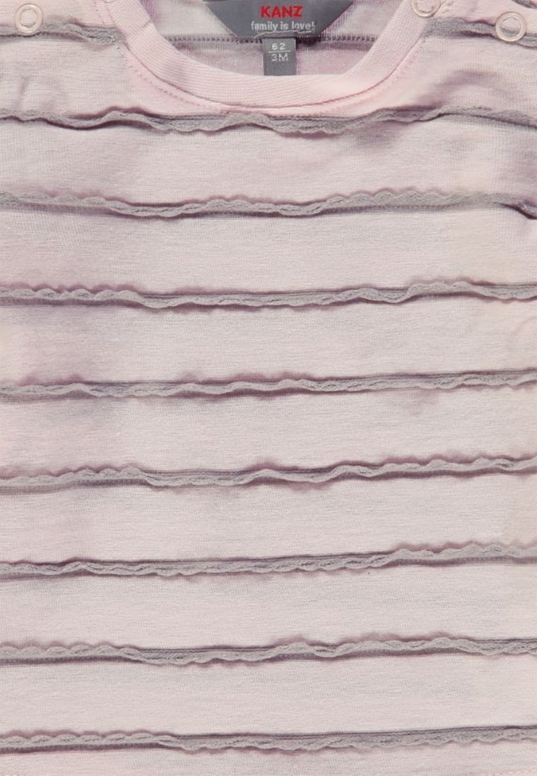 Bluzka dziewczęca z długim rękawem, różowa, Kanz