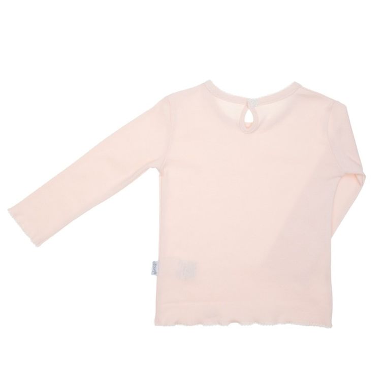 Bluzka dziewczęca z długim rękawem, różowa, Nicol