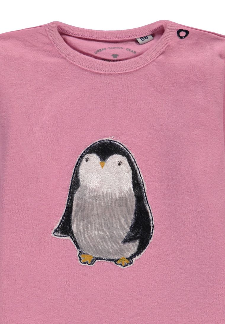 Bluzka dziewczęca z długim rękawem, różowa, Tom Tailor