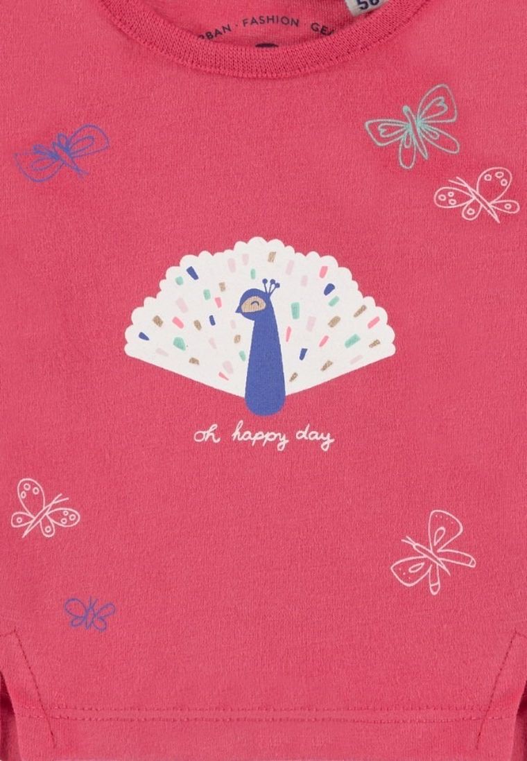 Bluzka dziewczęca z długim rękawem, różowa, Tom Tailor