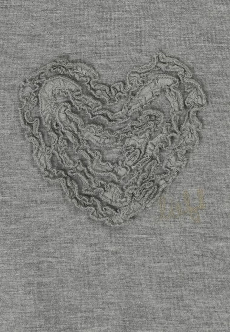 Bluzka dziewczęca z długim rękawem, szara, Lief